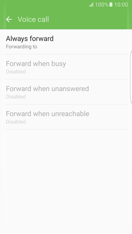 Press the required divert type.