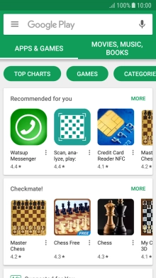 Press the search field.