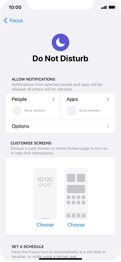 Press People and follow the instructions on the screen to select which contacts you would like to receive calls and notifications from when Do Not Disturb is turned on.