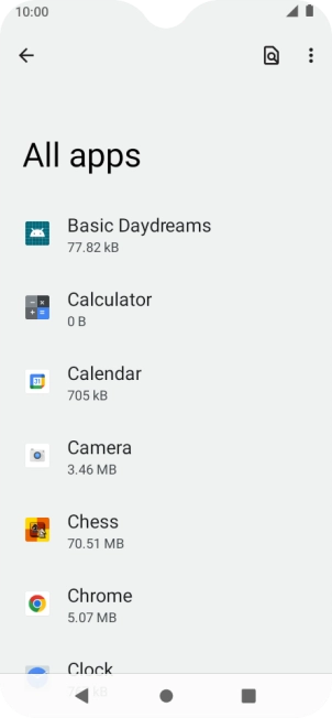 Press the required app.