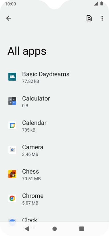 Press the required app.