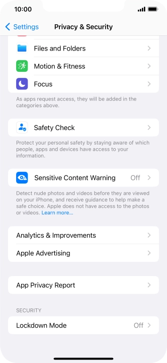 Press App Privacy Report.