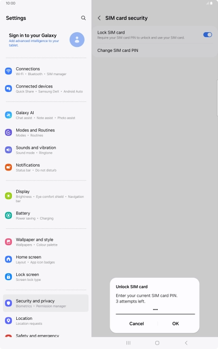 Key in your PIN and press OK.