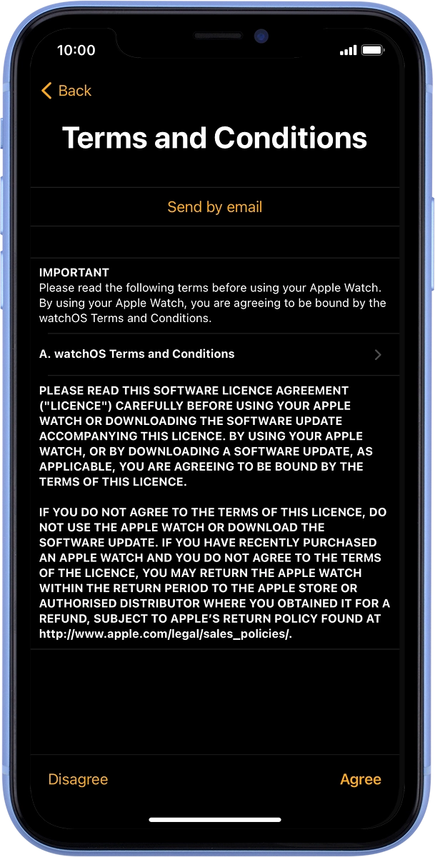 On your phone: Press Agree.