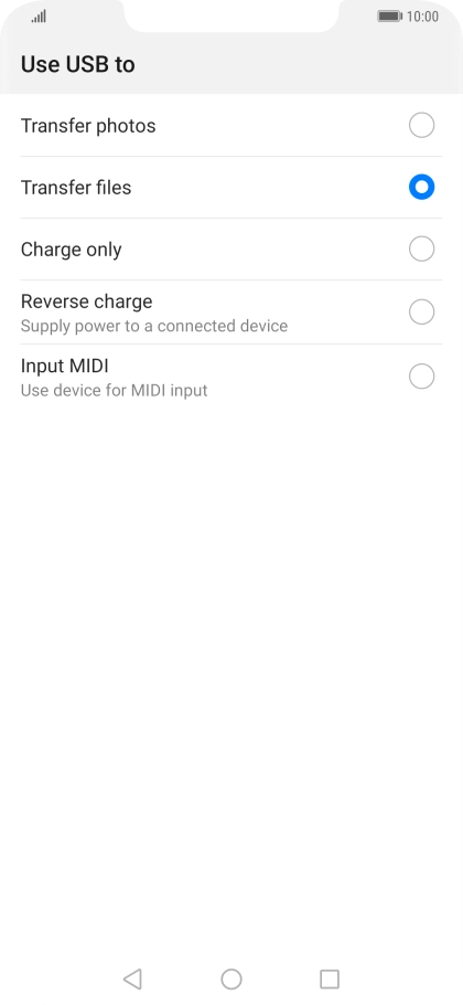 Press Transfer files.