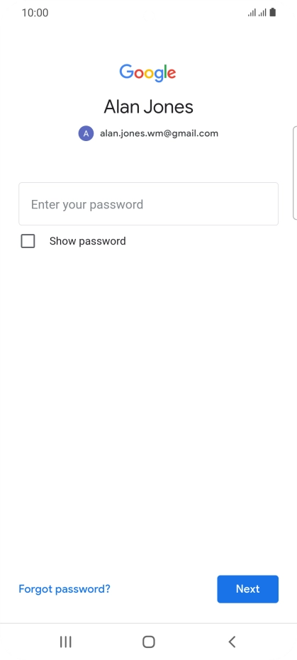 Press the field below 