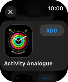 Press the required watch face.