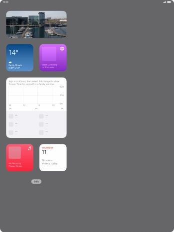 Press the required widget and drag it on top of another widget.