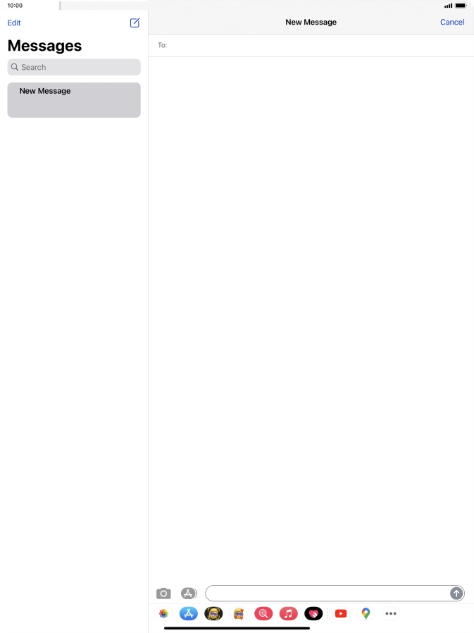 Press To: and key in the first letters of the recipient's name.