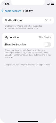 Press Find My iPhone.