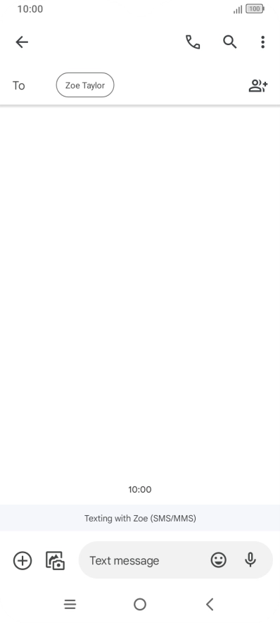 Press the text input field and write the text for your picture message.