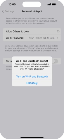 If Wi-Fi is turned off, press Turn on Wi-Fi and Bluetooth.