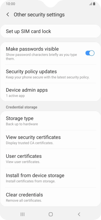 Press Set up SIM card lock.