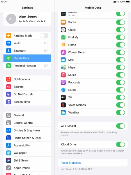Press the indicator next to 