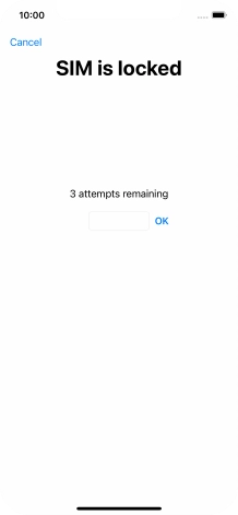 If your SIM is locked, key in your PIN and press OK.