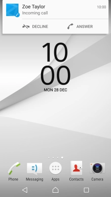 If the screen lock is turned on, press ANSWER.
