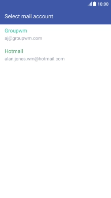 Press the required email account.