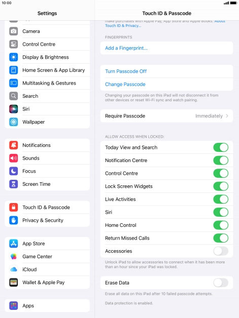 Press the indicator next to 
