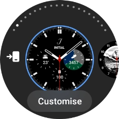 Slide your finger left to see the available watch faces.