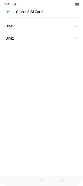 Press the name of the SIM.