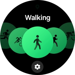Drag your finger right or left to select the required activity.