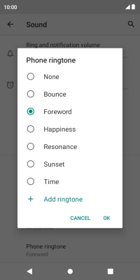 Press the required ring tones to hear them.