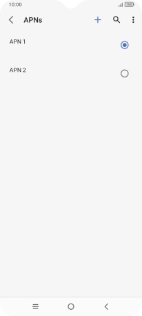 Press the field next to the data connection to activate it.