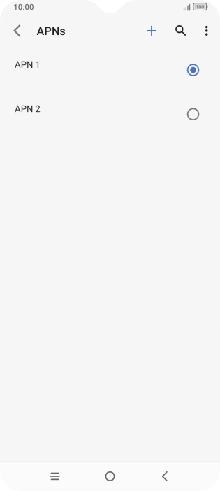 Press the field next to the data connection to activate it.