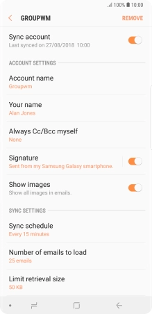 Press the indicator next to 
