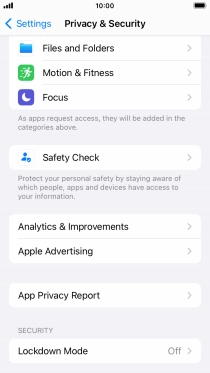 Press App Privacy Report.