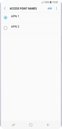 Press the field next to the data connection to activate it.