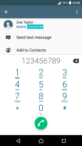 Key in the required number and press the call icon.