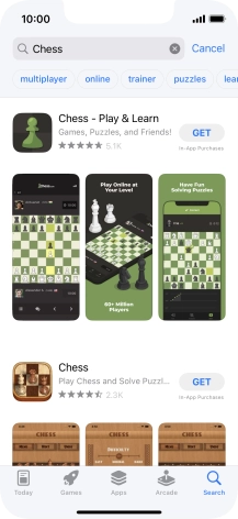 Press the required app.