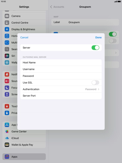 Press the indicator next to 
