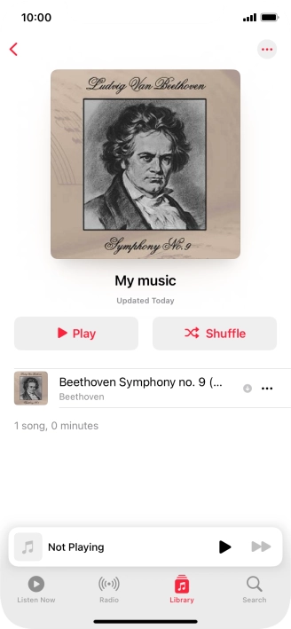 Go to the required category or playlist and press the required audio file.