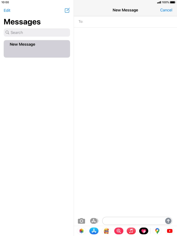 Press To: and key in the first letters of the recipient's name.