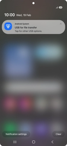 Press Tap for other USB options..