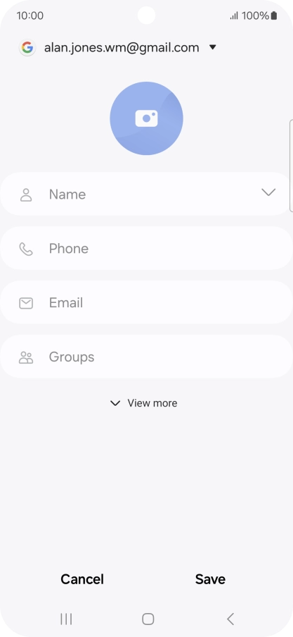 Press Name and key in the required name.