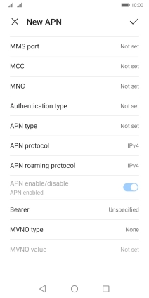 Press Authentication type.