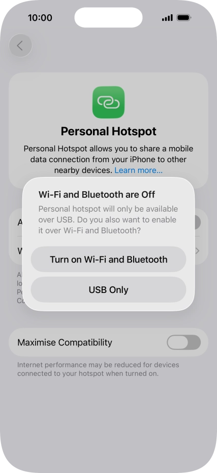 If Wi-Fi is turned off, press Turn on Wi-Fi and Bluetooth.