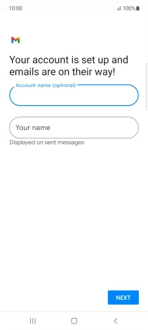 Press Your name and key in the required sender name.