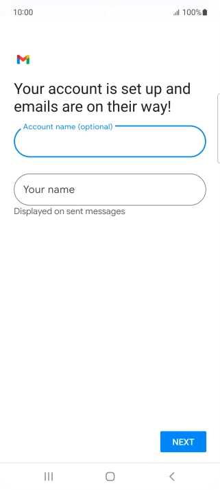 Press Your name and key in the required sender name.