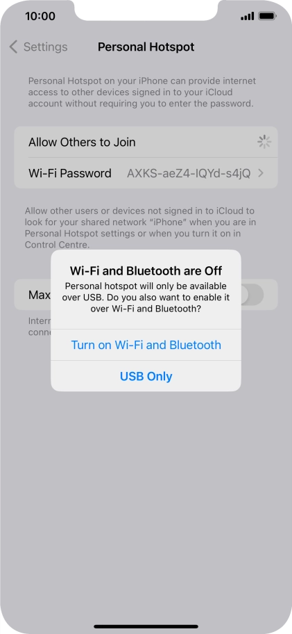 If Wi-Fi is turned off, press Turn on Wi-Fi and Bluetooth.