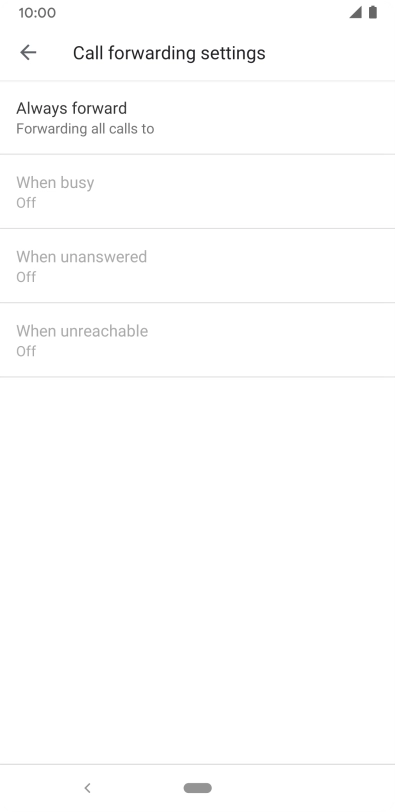 Press the required divert type.