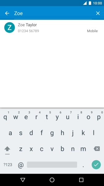 Press the required contact.