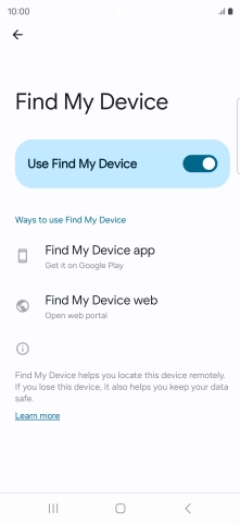 Press the Home key to return to the home screen.