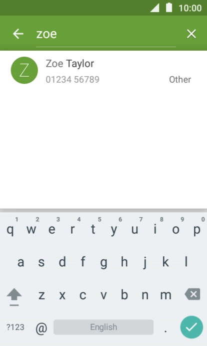 Press the required contact.