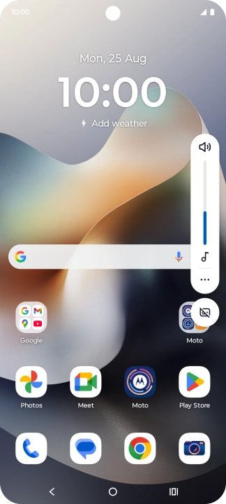 Press the sound mode icon the necessary number of times to turn silent mode on or off.