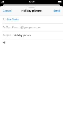 Press and hold the text input field until a pop-up menu is displayed.