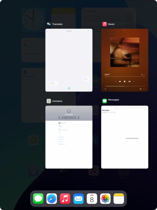 Slide upwards on the required application to end it.